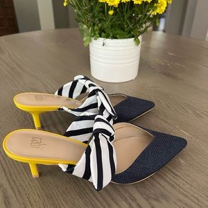 Cabi kitten heel mules. Never worn! Size 7.5